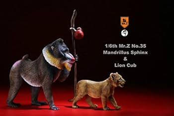 Amazon | Mr.Z 1/6 サイズ マンドリル ライオン セット 動物
